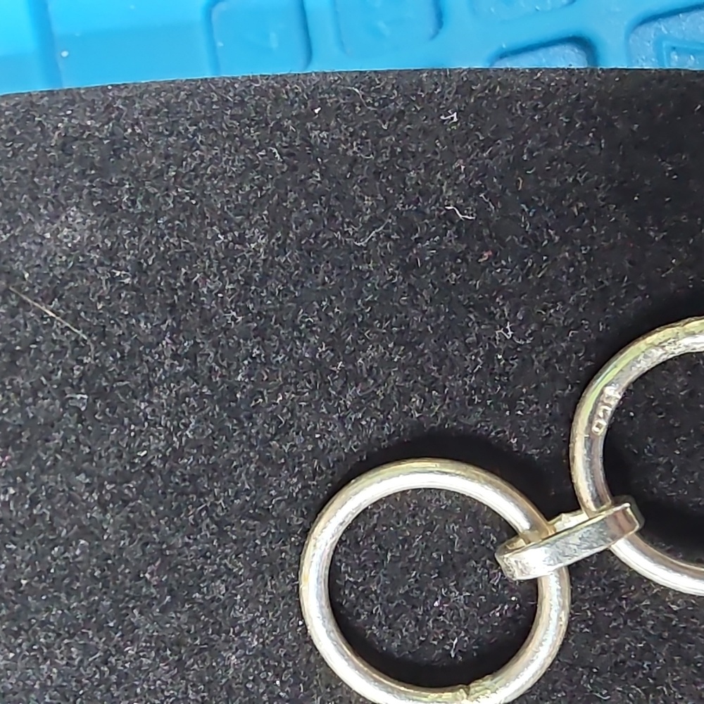 Vintage Silver Stamped 925 Bracelet with Green and Blue Gem Accents - Picture 4 of 4